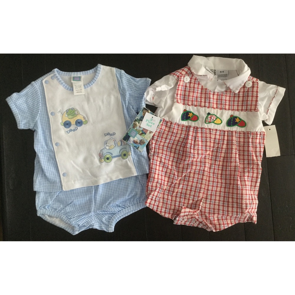 NWT Infant Boy Lot Of 2 Outfits 6-9m New (Z24)
